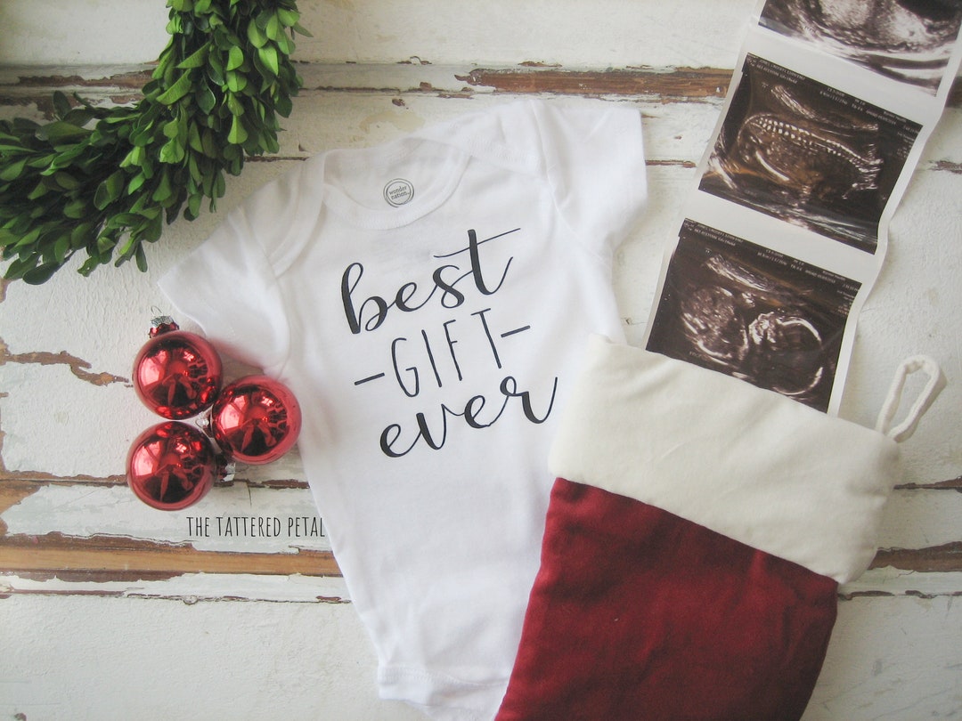 Baby Announcement Best Gift Ever Christmas Pregnancy Etsy