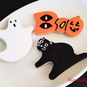 Set of 3 Fake Cookie Halloween Faux Cookies Handmade Fake Cookie Halloween Cookies Halloween Treats image 1