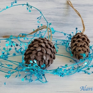 Christmas Pine Cone Decorations Christmas Tree Ornament  Pine Cone Ornament Natural Rustic Woodland Holiday Decor Christmas Tree Decor