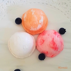 Fake Ice Scoop Faux Ice Cream Scoops Vanilla Ice Cream Scoop Orange Ice Cream Scoop Fake Ice Cream Faux Ice Cream Scoops Photo Props