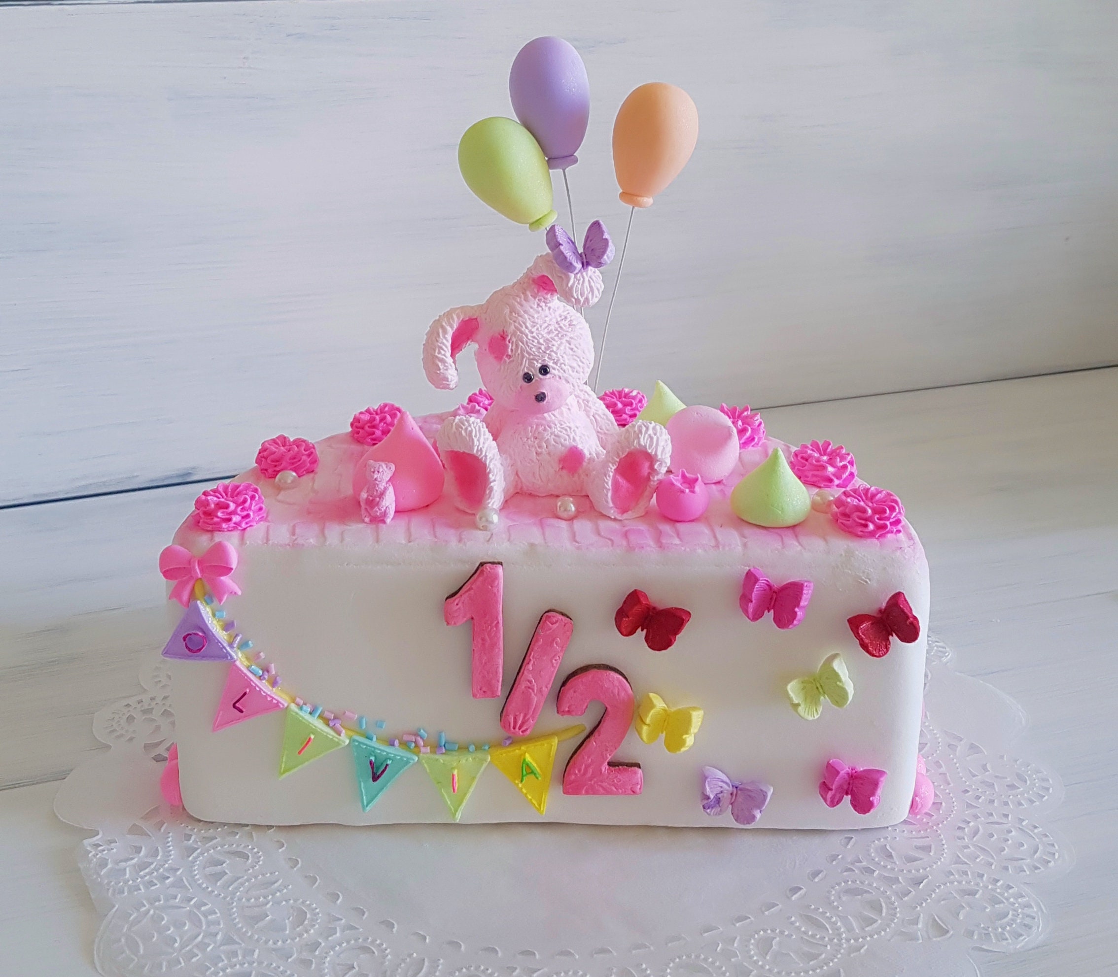 Half Year Birthday Fake Cake For Girl Baby Photo Prop Fake Etsy Half Year Birthday Fake Cake For Girl Baby Photo Prop Fake Etsy