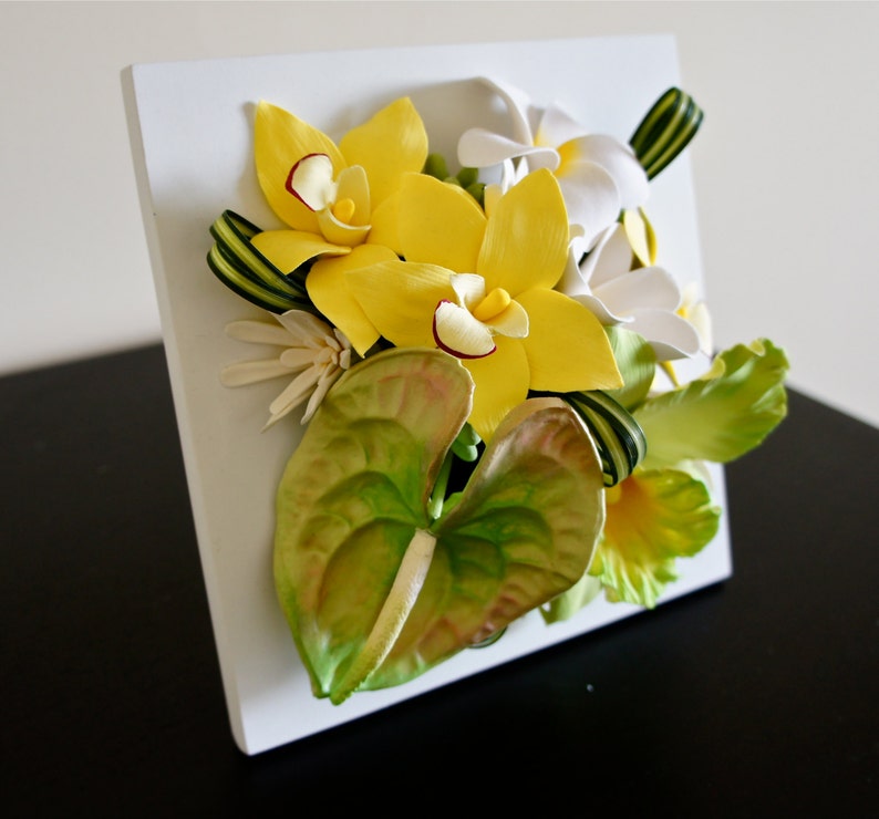 Tropical flower arrangement,flower decor,handmade flower,flower arrangement image 4