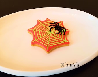 Fake Cupcake Halloween Black Spider Cupcake Display Decor Halloween Decor Faux Cupcakes Trick or Treat Spider Web Cookie