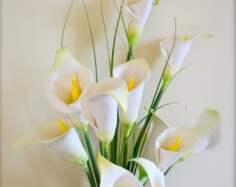 White Calla Lily Wedding Bouquet,Calla Lily Bouquet,Calla Lily Bridesmaids Bouquet,Choose Your Wedding Colors