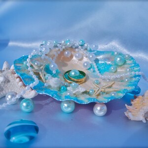 Beach Ring Bearer Sea Shell,Beach Wedding Ring Bearer Pillow image 3