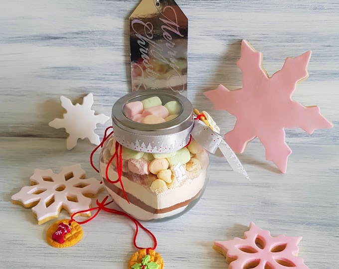 Hot Mix Chocolate in Jar Chocolate with Marshmallows Hot Chocolate with White Chocolate Chips Christmas Gift Hot Cocao Mix Hot Chocolate Mix