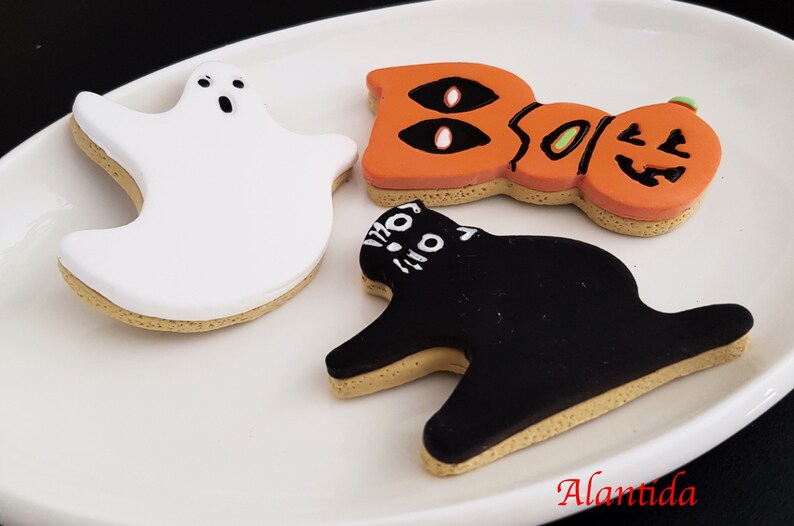 Set of 3 Fake Cookie Halloween Faux Cookies Handmade Fake Cookie Halloween Cookies Halloween Treats image 3