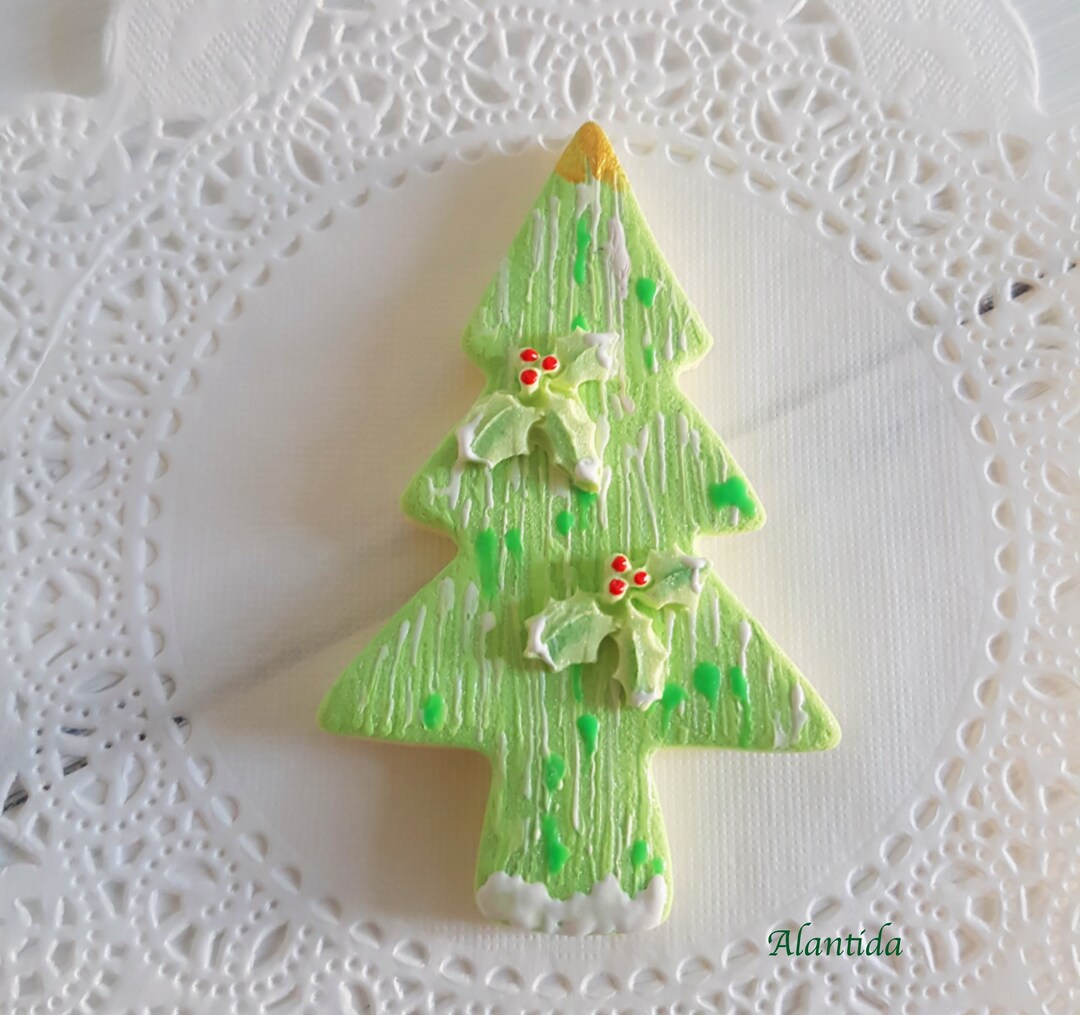 Fake Christmas Cookie Faux Christmas Cookies Iced Christmas Etsy