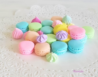 Fake Macarons for Display Set of 6 Faux Macaron Fake Macaroons Fake Macaroon Faux Macaroons Faux Macaroon French Decor Wedding Favours