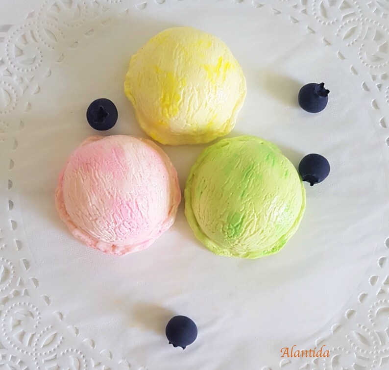 Fake Ice Scoop Faux Ice Cream Scoops Strawberry Ice Cream Etsy Israel