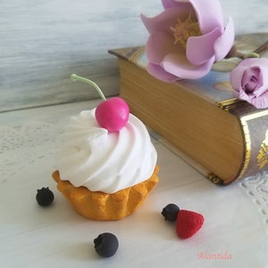 Realistic Tart Fake Tart Faux Tart for Kitchen Decor Shower Favour Display Dessert Fake Cupcake Faux Cupcake Cookies Sweet Display image 2