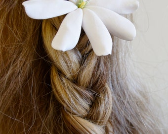 White Tiare for hair,Bridal accessories,Wedding Accessories,White Flower