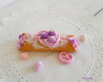 Fake Cannoli Faux Cannoli Fake Cookie Faux Sweet Italian Dessert Photography Prop Fake Sweet Dessert Kitchen Decor Bakery Decoration