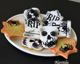 Set of 10 Fake Halloween Cookie Fake Cookies Halloween Candy Faux Cookies Cookiee