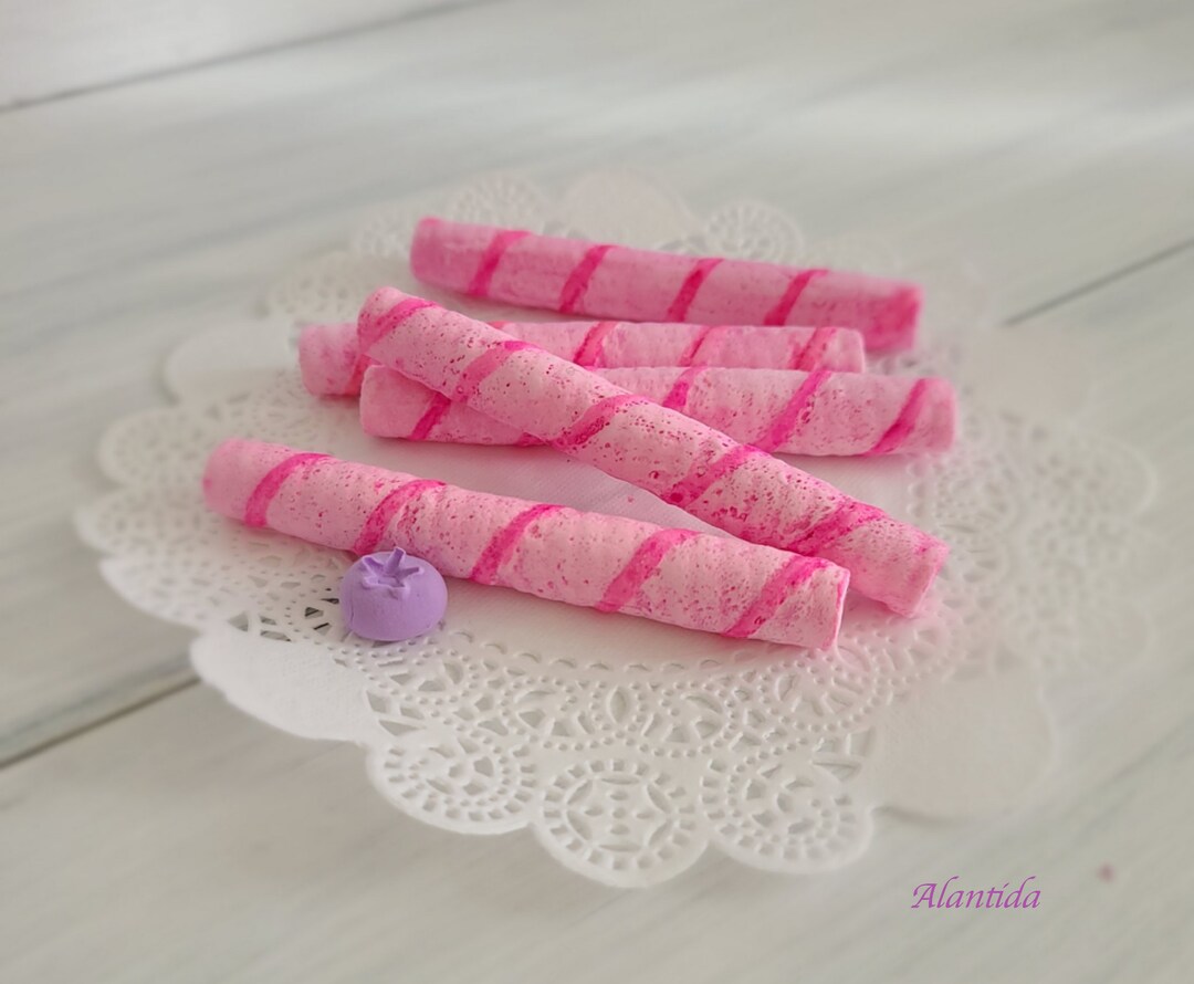 Fake Cookie Wafer Strawberry Wafer Cookie Wafer With Chocolate Etsy