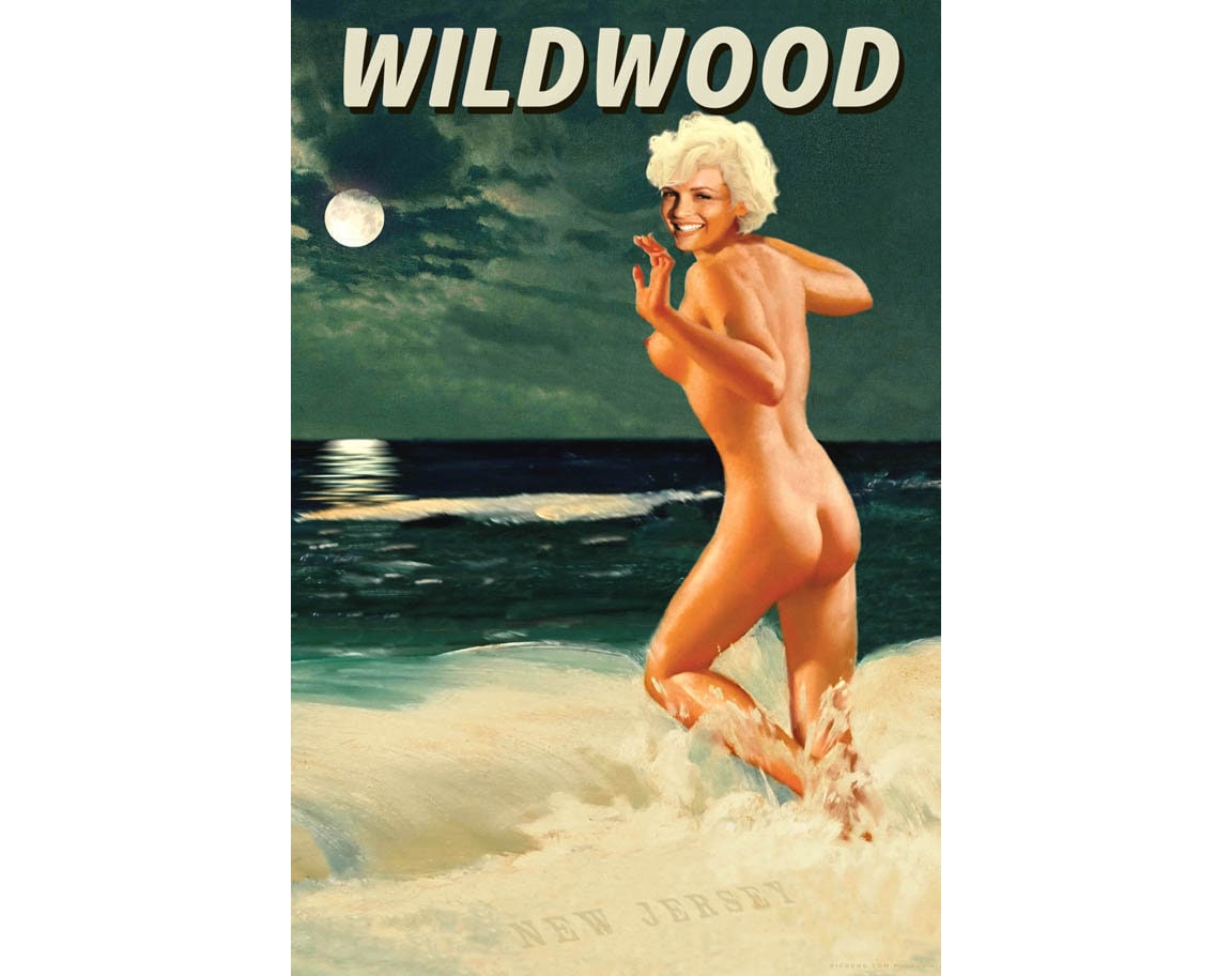 Wildwood New Jersey Shore Marilyn Monroe Moon Beach Travel - Etsy Israel
