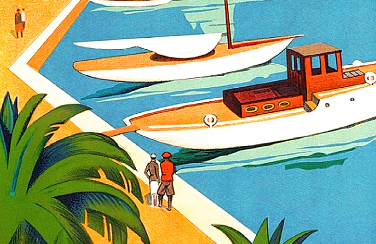 St Barts Tropical Beach Travel Poster Roger Broders Repro Caribbean Art  Print 313 - Etsy