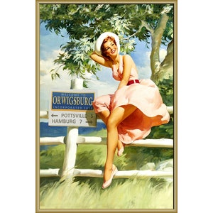 Orwigsburg Pennsylvania Schuylkill County Pin Up Travel Poster Art Print 382