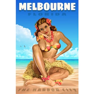 Melbourne Florida Reise Poster Meer Adler Angourie Gras Rock Ozean Strand Pin Bis Kunstdruck 346