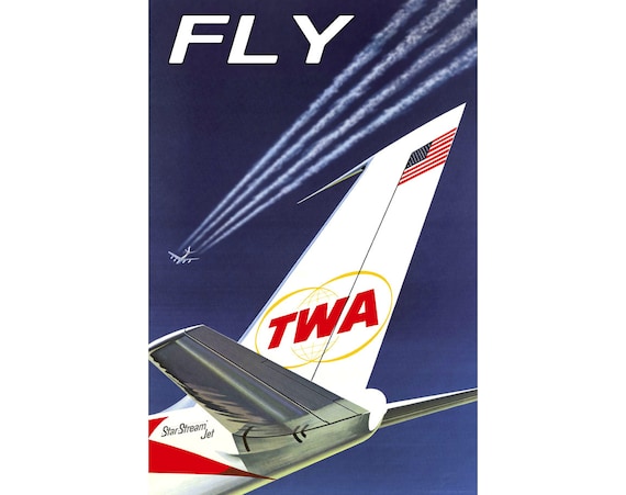 TWA航空ビンテージ オリジナルポスター 60年代 TWA航空ビンテージ オリジナルポスター 60年代 TWA航空