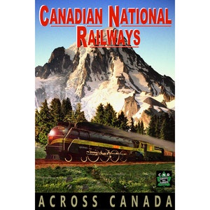 Canadian National Railways New Retro Locomotive Poster CNR Railroad Train Art Print 017