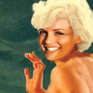 Port Aransas Mustang Island Texas Travel Poster Marilyn Monroe Nude