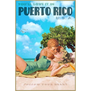 Puerto Rico Marilyn Monroe John Kennedy Together JFK Norma Jean Beach Passion Poster Art Print 333