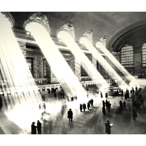 GRAND CENTRAL TERMINAL New York Train Station Art Poster Update of Classic Vintage 1930 Photograph Print 047