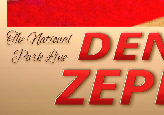 Chicago to Denver Zephyr Burlington Route New Retro Deco Railroad