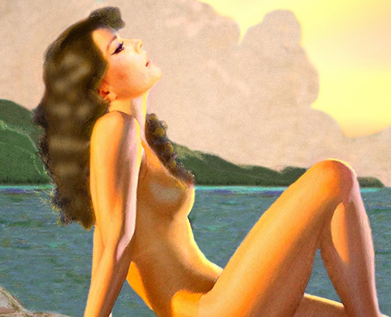 Point Place Toledo Ohio Natalie Wood Retro Pin Up Travel Poster Earl Moran Art Print 355