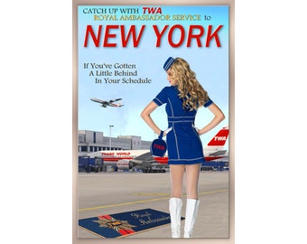 写真プリント 1960年代 TWA ボーイング 707-300 N774TW、ヴィンテージ