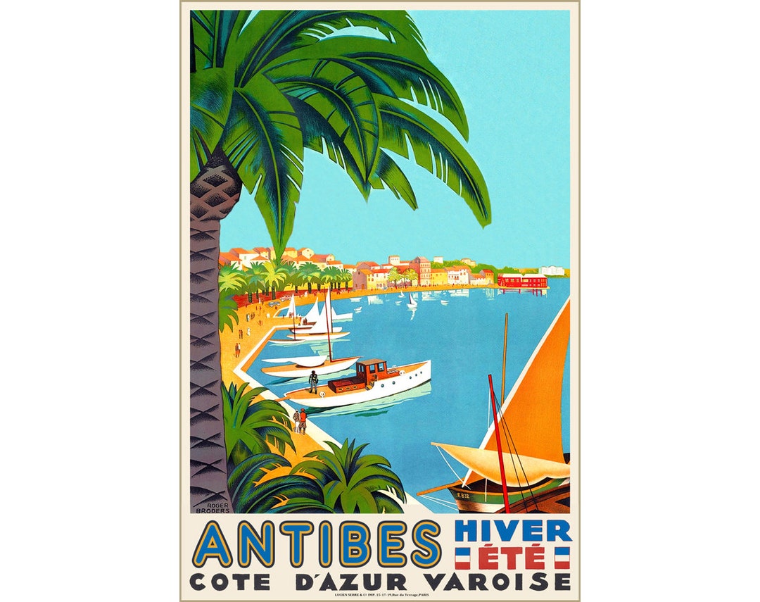 Antibes Cote D'azur French Riviera Mediterranean Travel - Etsy UK