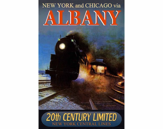 HARMON New York Central Railroad 20th CENTURY Ltd Train Poster Art Print 221