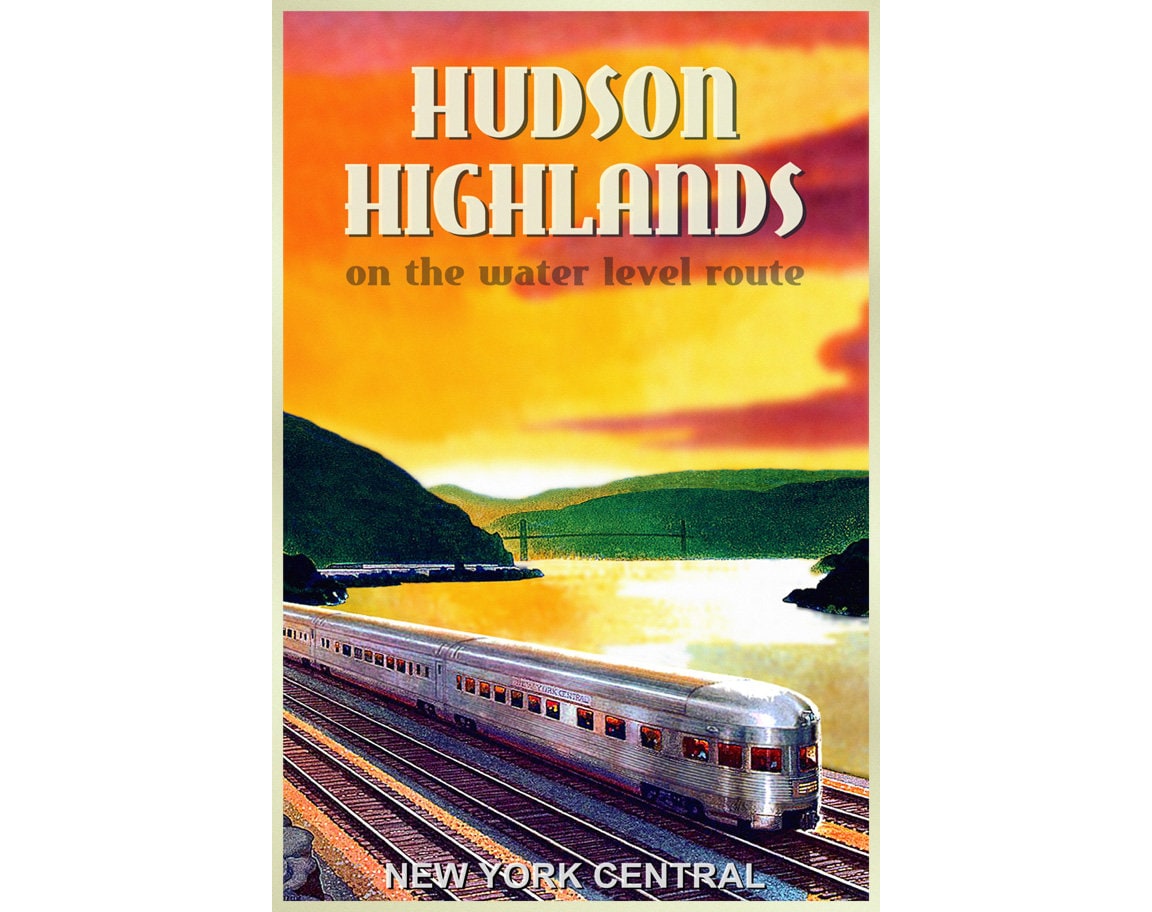New York Central 20th CENTURY Henry Dreyfuss Hudson Train Poster Art Print 216 