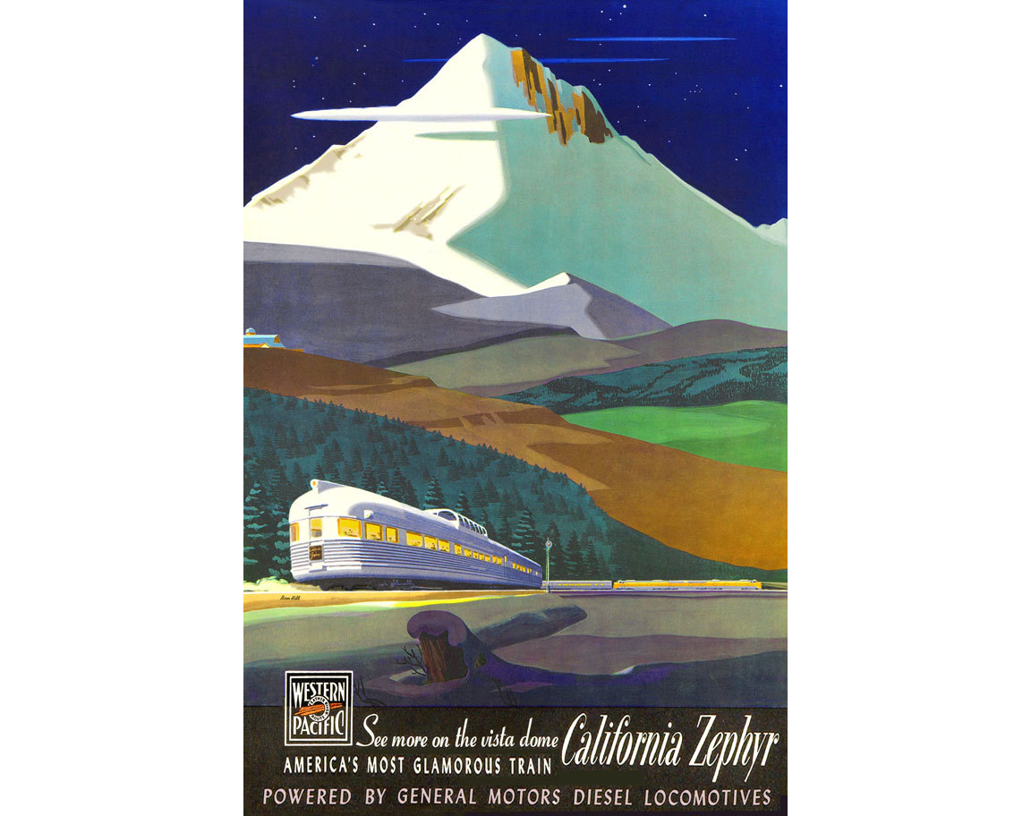 California Zephyr Western Pacific Railroad Vista Dome Train