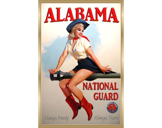 ALABAMA National Guard Marilyn Monroe Pin up Poster New Retro Style  Recruiting Art Print 238 - Etsy