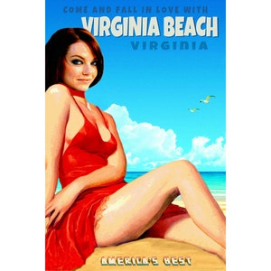 Virginia Beach Amerikas beste Reise Poster Chesapeake Bay Atlantik Kunstdruck 348