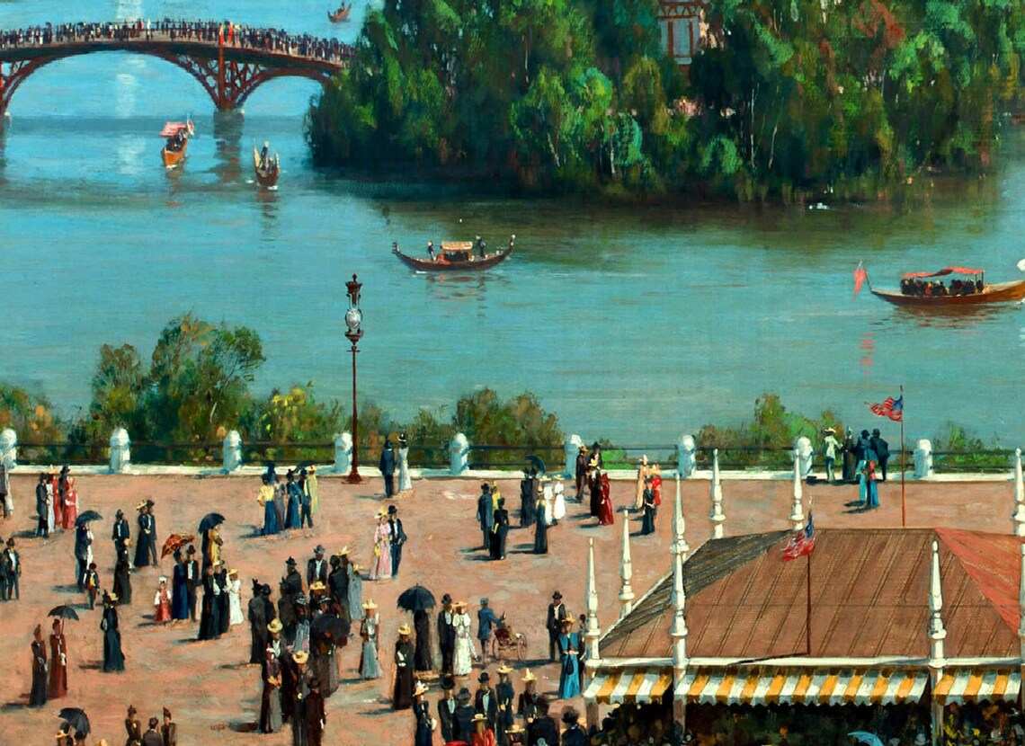 Chicago Fair Columbian Exposition New Train Travel Poster Etsy