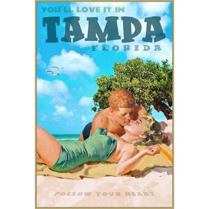 Tampa Florida Marilyn Monroe John Kennedy Insieme JFK Norma Jean Beach Passione Poster Art Print 333