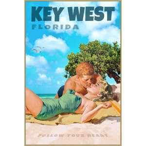 Key West Florida Marilyn Monroe John Kennedy Insieme JFK Norma Jean Beach Passione Poster Art Print 333