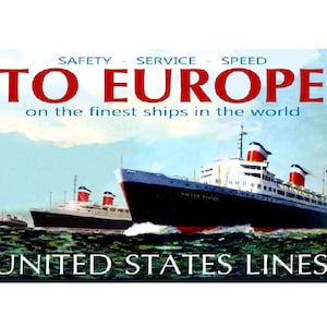 VEREINIGTE STAATEN Linien feinste ocean Liners neue Poster Kunstdruck SS Vereinigte Staaten Amerika Washington 010