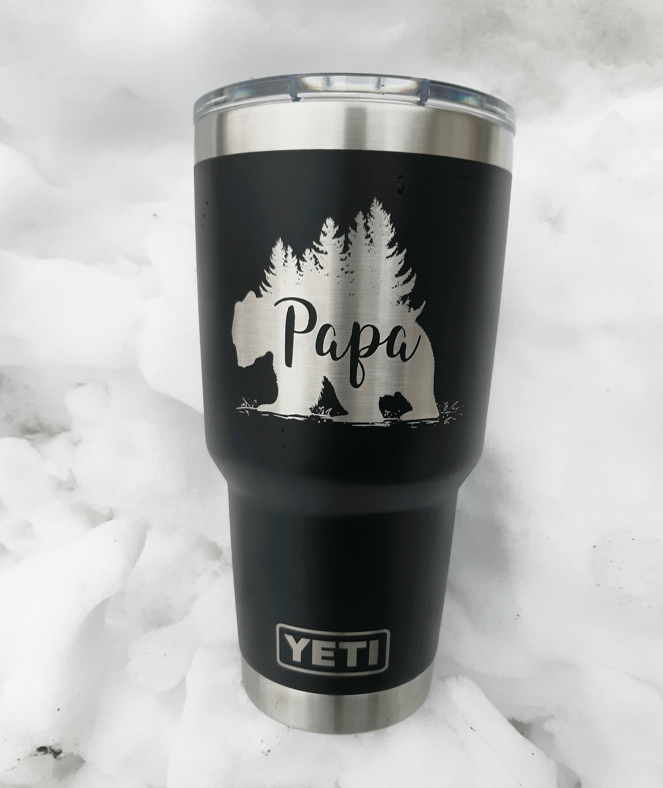 Vols, Tennessee Yeti 30oz Black Powder Coated Rambler