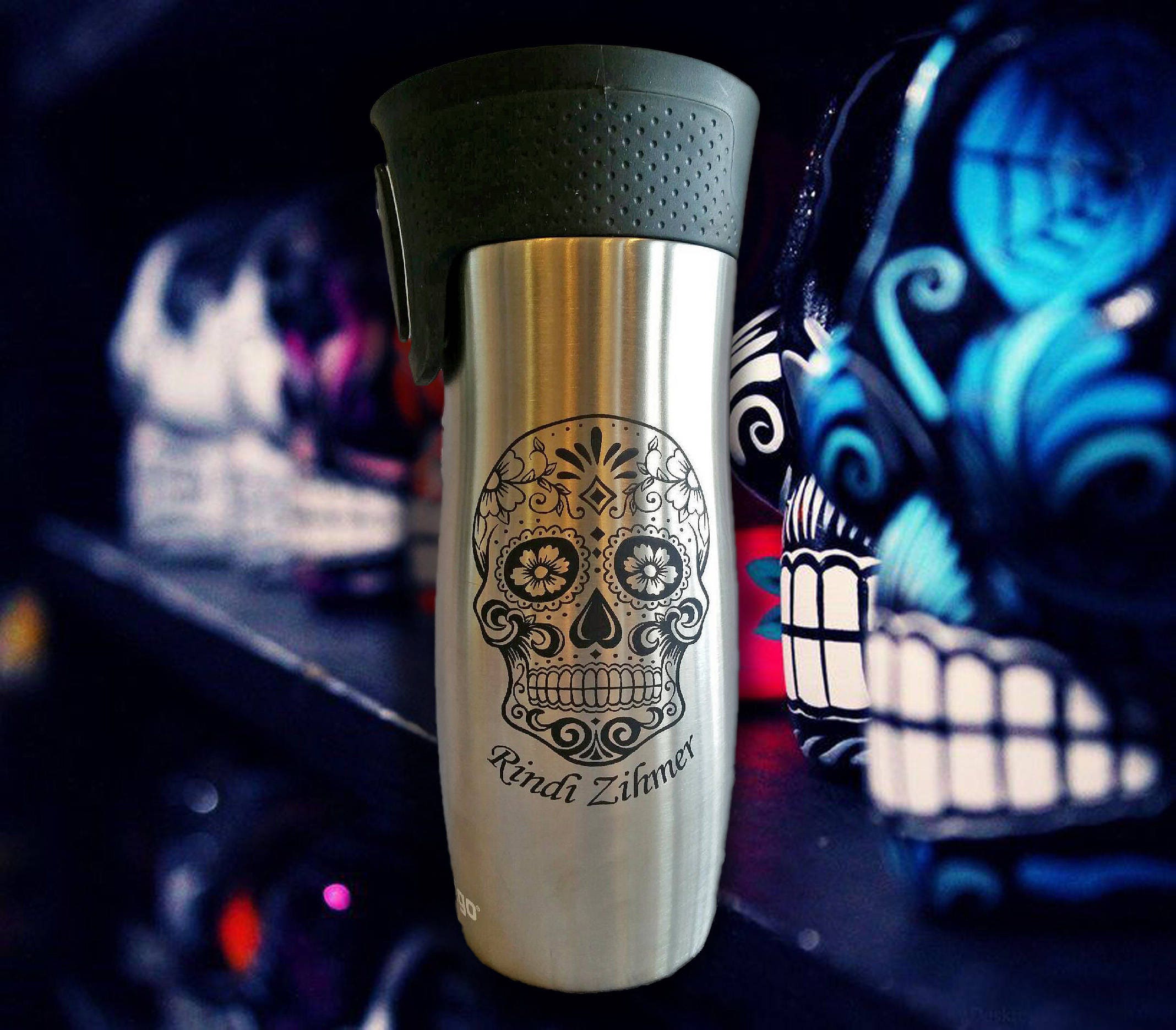 Personalized Sports Travel Mug, 16 Oz Contigo Travel Mugs Add Your Own  Custom Laser Look 