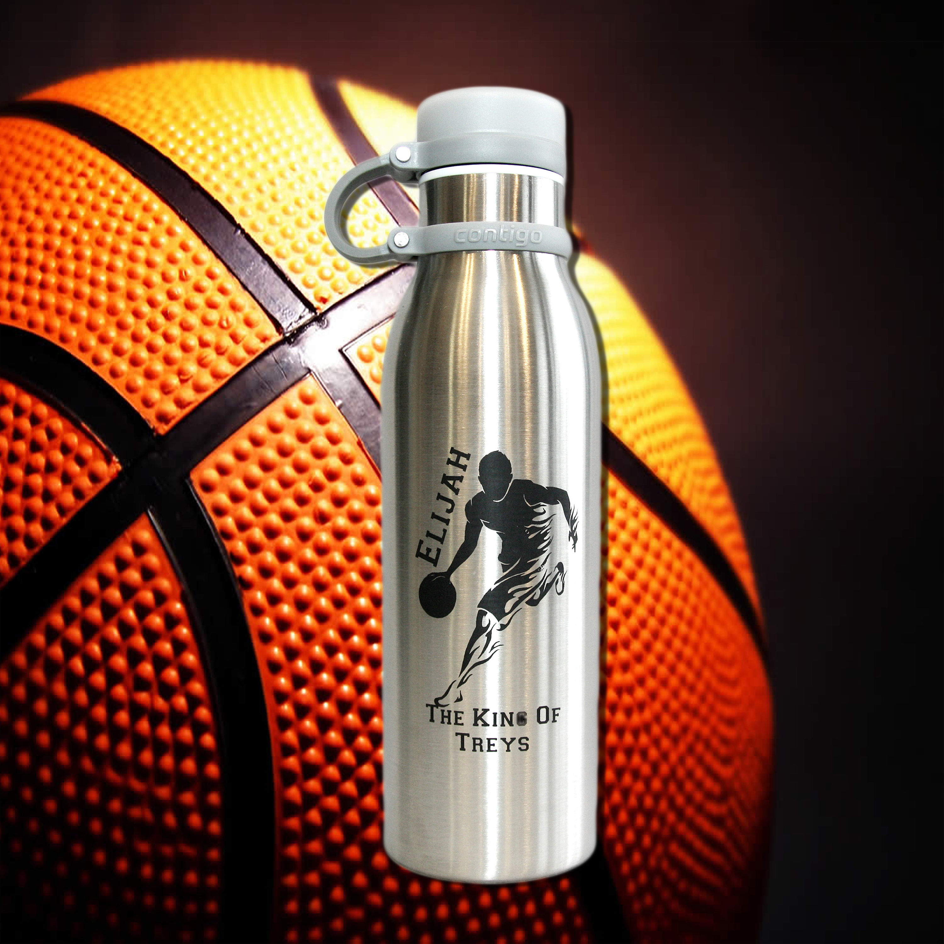 Personalized Water Bottle Stainless Steel 20 Oz Contigo Monogrammed ...