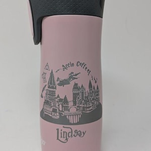 Custom Contigo 16oz Color Travel Mug- 100% Spill Proof - Stainless Steel- custom coffee mug personal engraved gift- travel mug-laser engrave