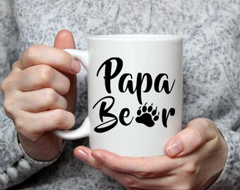 Papa Bear Coffee Mug, Funny Dad Gift