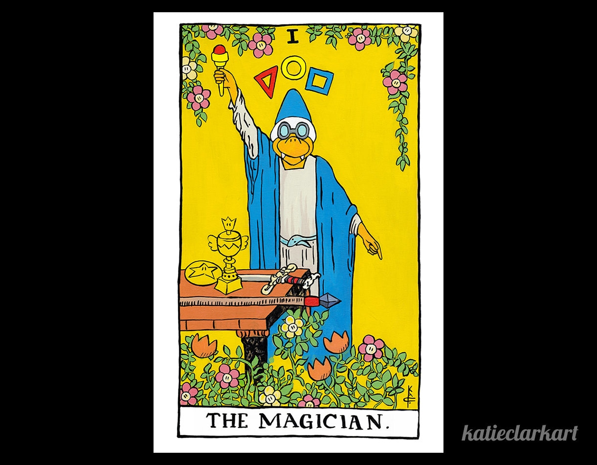 The Magician - Geeky Kamek Magikoopa Tarot Card Print - Rider