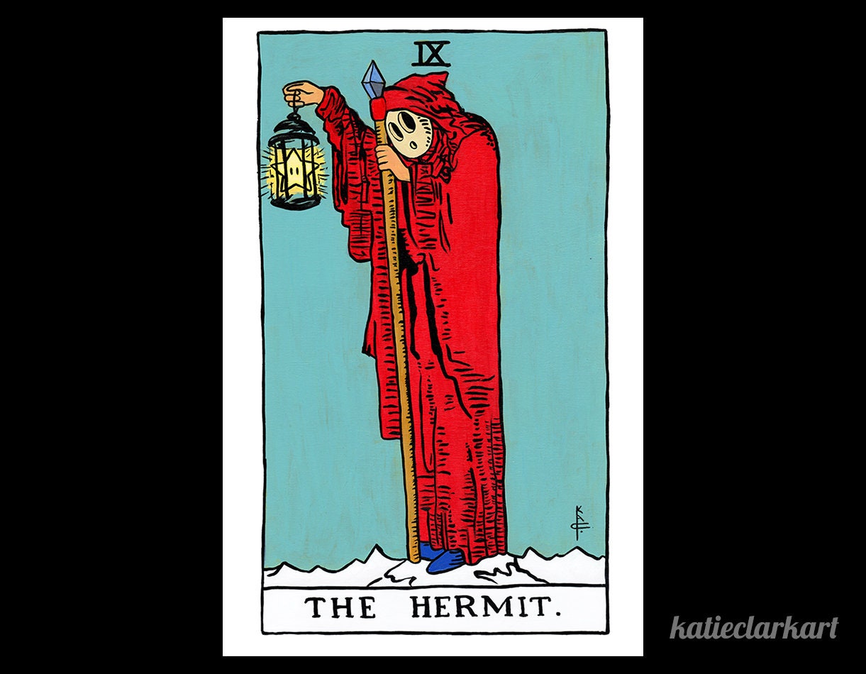 The Hermit Geeky Shy Guy Tarot Card Print Rider Waite - Etsy Denmark