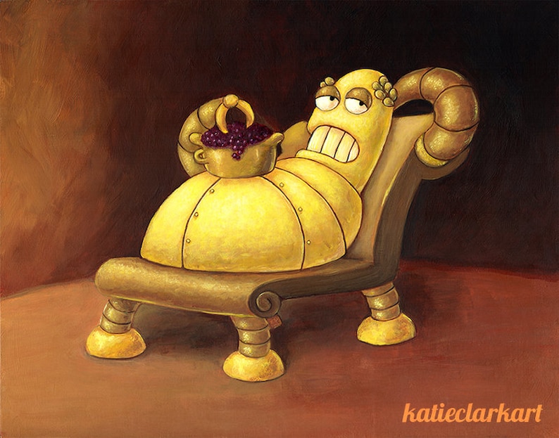 Hedonism Art Print of Original Acrylic Painting Etsy