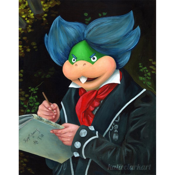 Ludwig von Koopa Beethoven Print of Original Painting - Joseph Carl Stieler Alternative - Video Game Fan Art - Parody Art Print